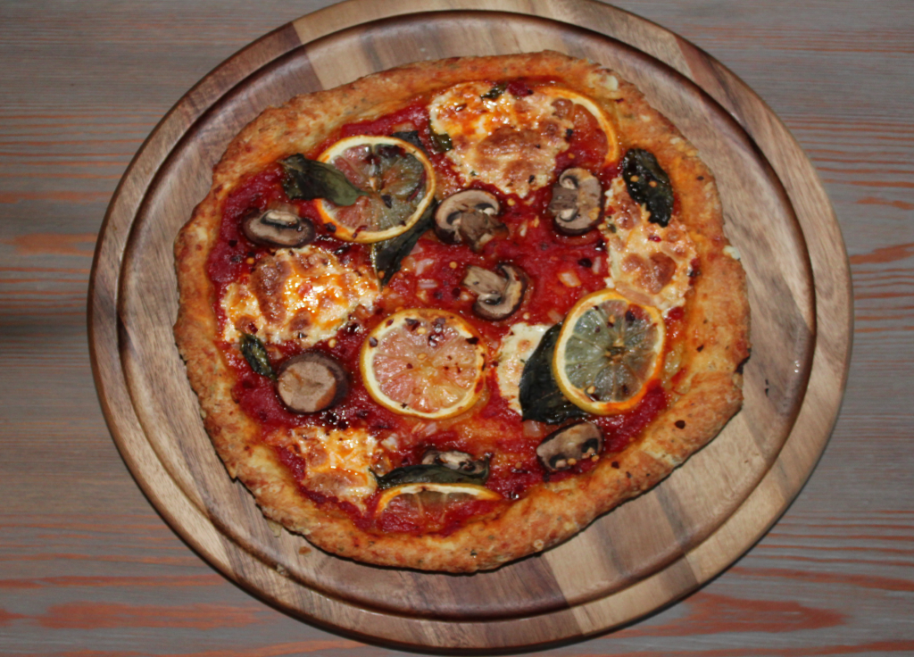 Baked Spicy Gluten-Free Lemon Pizza